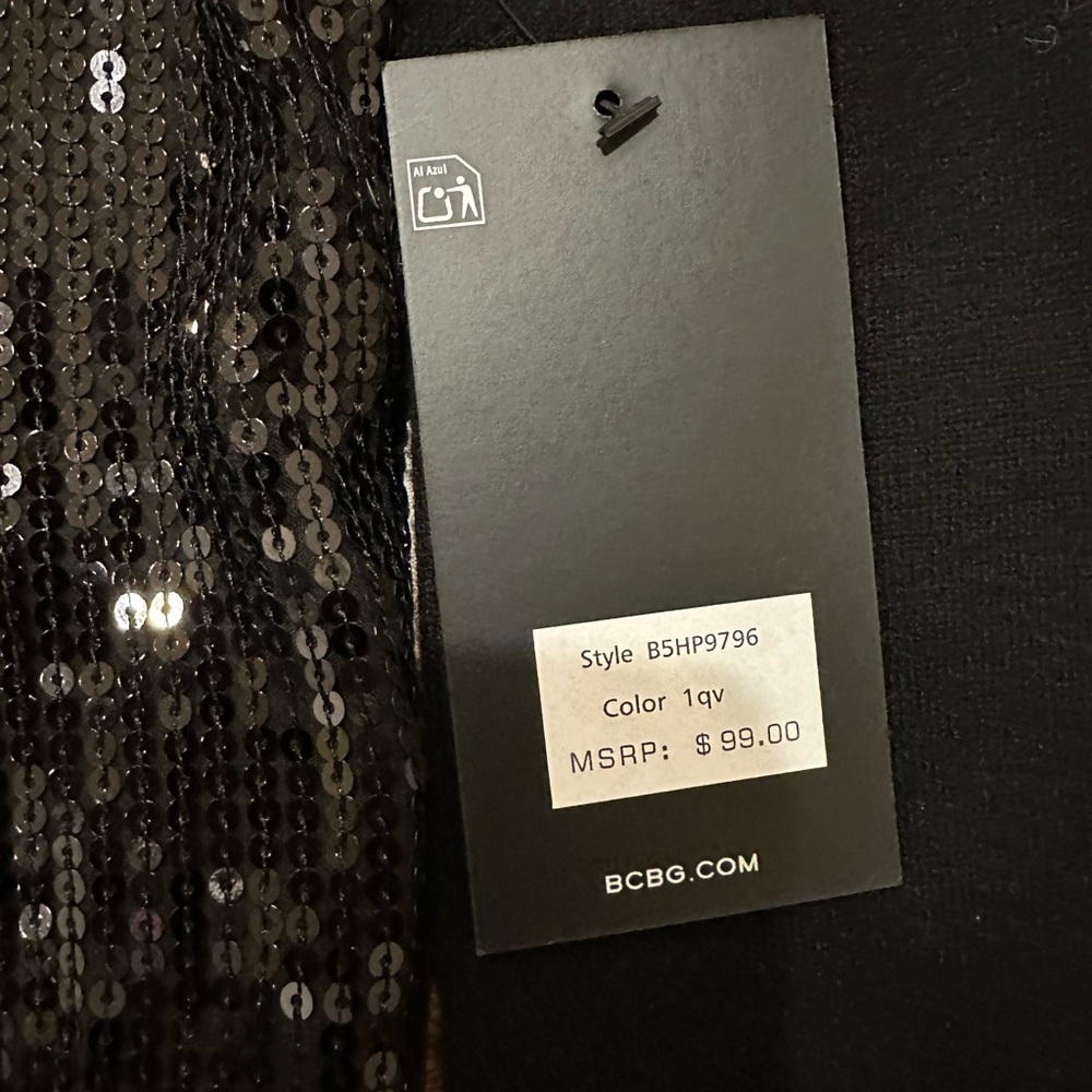 🆕 BCBG Black Sequin Sweater - Picture 3 of 4